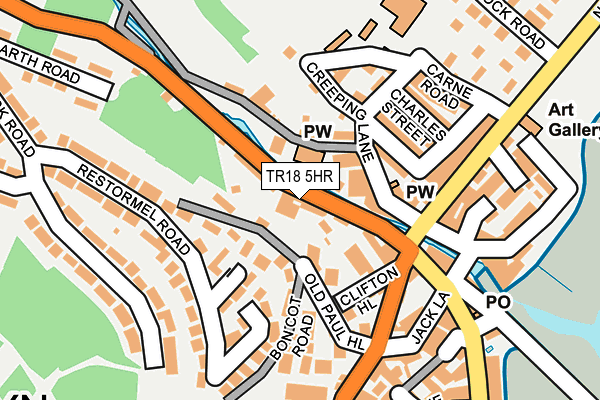 TR18 5HR map - OS OpenMap – Local (Ordnance Survey)