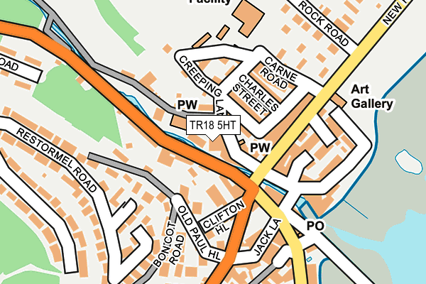 TR18 5HT map - OS OpenMap – Local (Ordnance Survey)