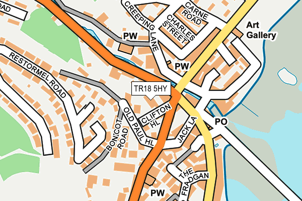 TR18 5HY map - OS OpenMap – Local (Ordnance Survey)
