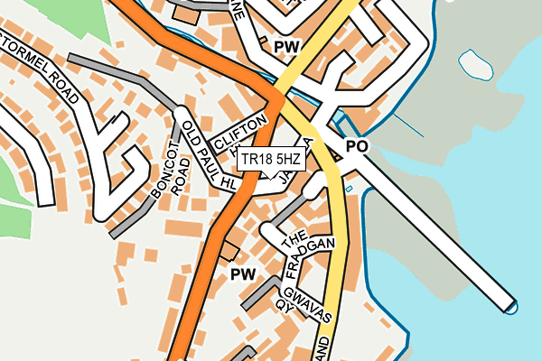 TR18 5HZ map - OS OpenMap – Local (Ordnance Survey)