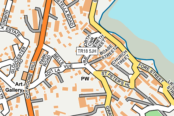 TR18 5JH map - OS OpenMap – Local (Ordnance Survey)