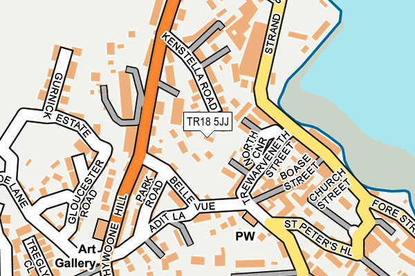 TR18 5JJ map - OS OpenMap – Local (Ordnance Survey)