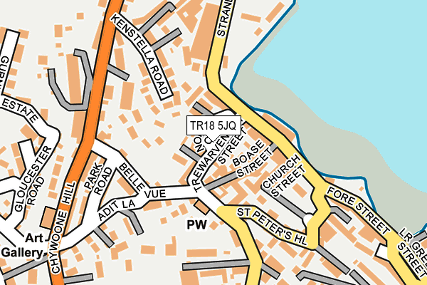 TR18 5JQ map - OS OpenMap – Local (Ordnance Survey)