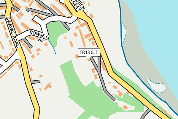 TR18 5JT map - OS OpenMap – Local (Ordnance Survey)