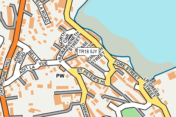 TR18 5JY map - OS OpenMap – Local (Ordnance Survey)