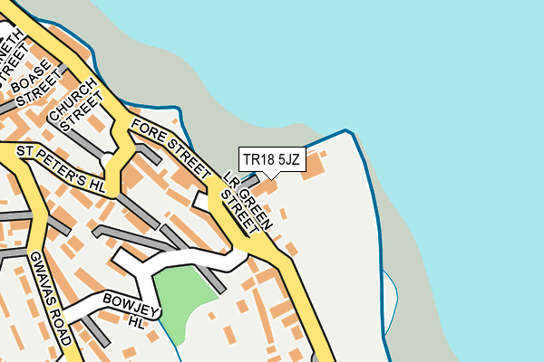 TR18 5JZ map - OS OpenMap – Local (Ordnance Survey)