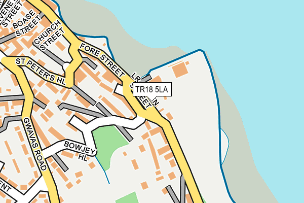 TR18 5LA map - OS OpenMap – Local (Ordnance Survey)