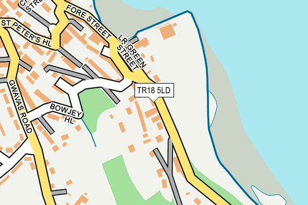 TR18 5LD map - OS OpenMap – Local (Ordnance Survey)