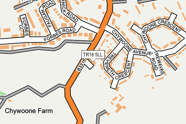 TR18 5LL map - OS OpenMap – Local (Ordnance Survey)