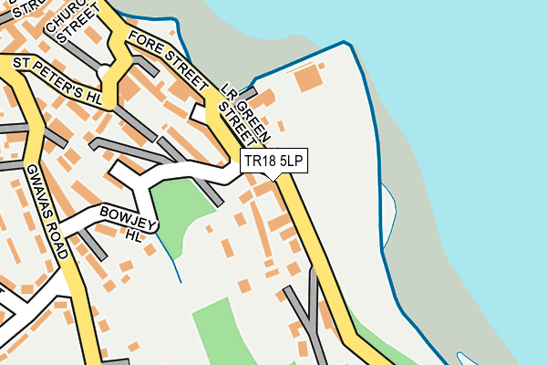 TR18 5LP map - OS OpenMap – Local (Ordnance Survey)