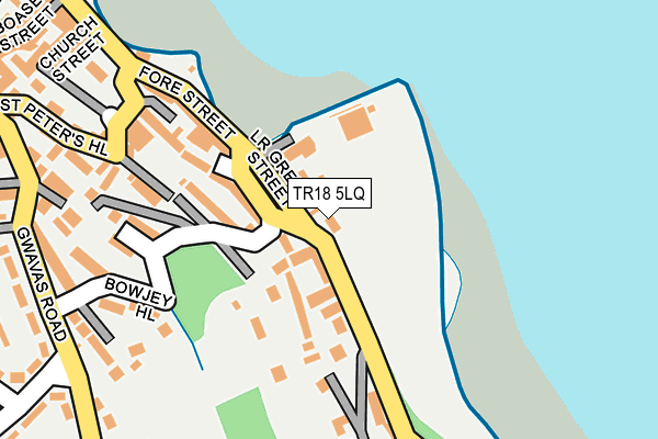 TR18 5LQ map - OS OpenMap – Local (Ordnance Survey)