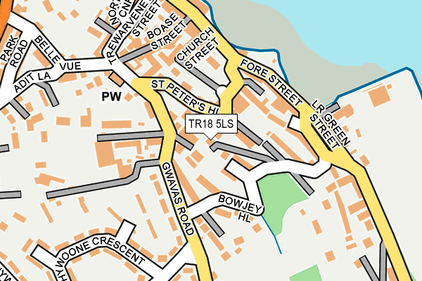 TR18 5LS map - OS OpenMap – Local (Ordnance Survey)