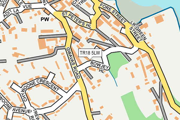 TR18 5LW map - OS OpenMap – Local (Ordnance Survey)