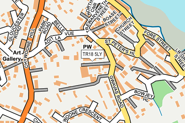 TR18 5LY map - OS OpenMap – Local (Ordnance Survey)