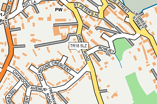 TR18 5LZ map - OS OpenMap – Local (Ordnance Survey)