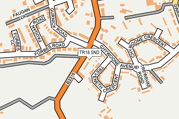 TR18 5ND map - OS OpenMap – Local (Ordnance Survey)