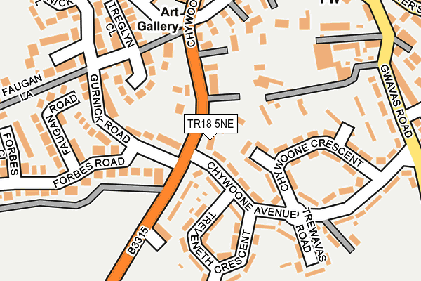 TR18 5NE map - OS OpenMap – Local (Ordnance Survey)