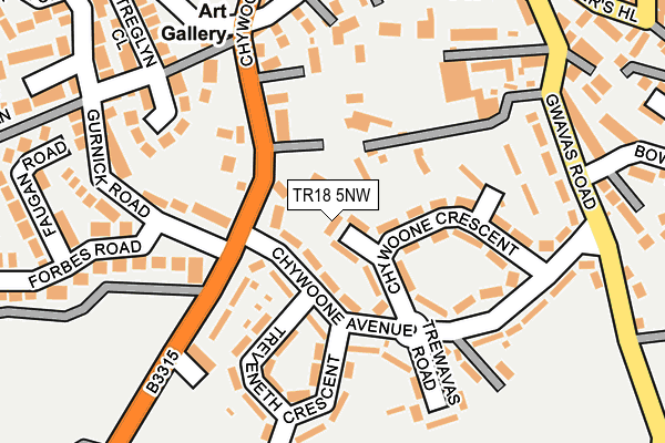 TR18 5NW map - OS OpenMap – Local (Ordnance Survey)