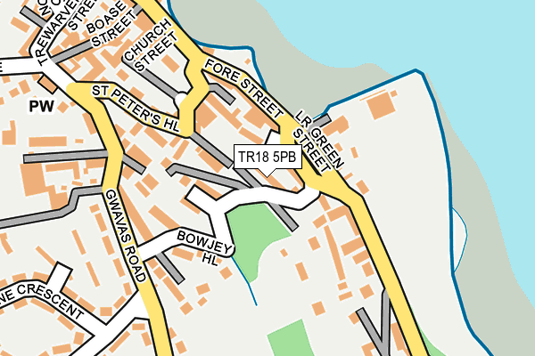 TR18 5PB map - OS OpenMap – Local (Ordnance Survey)