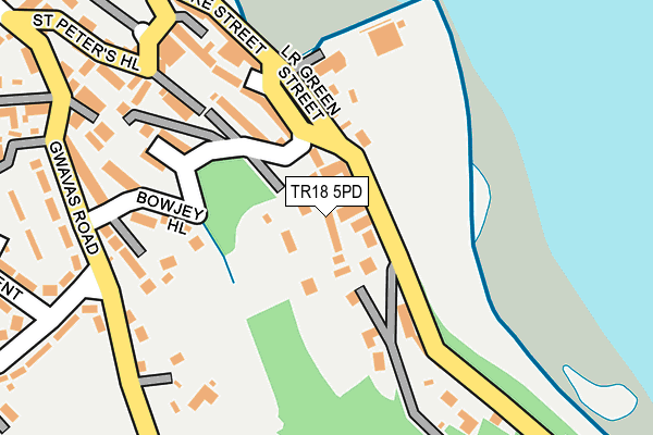 TR18 5PD map - OS OpenMap – Local (Ordnance Survey)