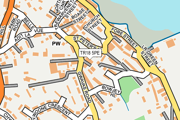 TR18 5PE map - OS OpenMap – Local (Ordnance Survey)