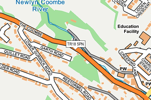 TR18 5PN map - OS OpenMap – Local (Ordnance Survey)