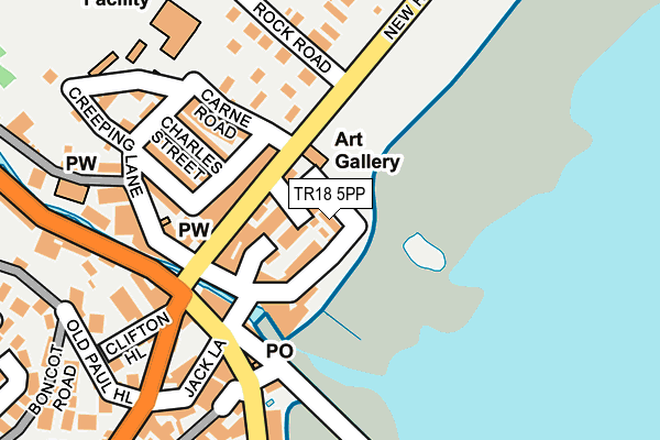 TR18 5PP map - OS OpenMap – Local (Ordnance Survey)