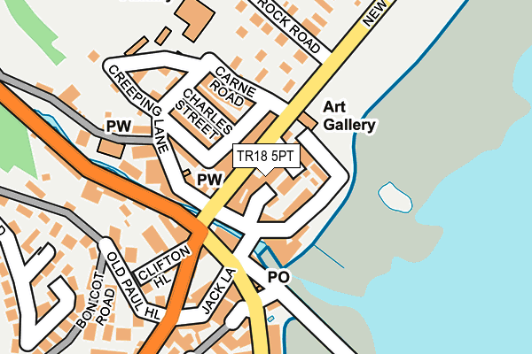 TR18 5PT map - OS OpenMap – Local (Ordnance Survey)