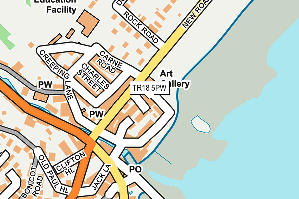 TR18 5PW map - OS OpenMap – Local (Ordnance Survey)