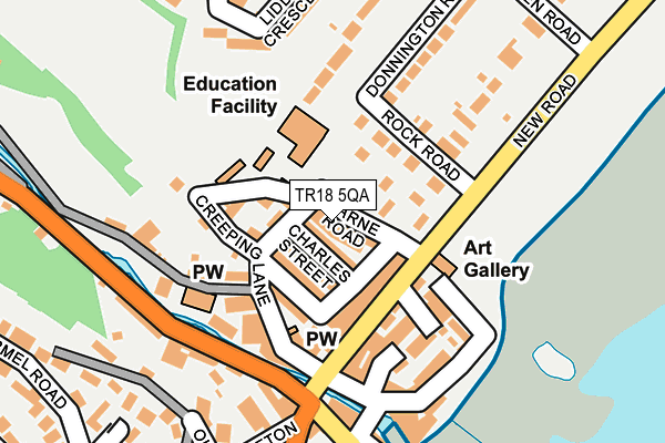 TR18 5QA map - OS OpenMap – Local (Ordnance Survey)