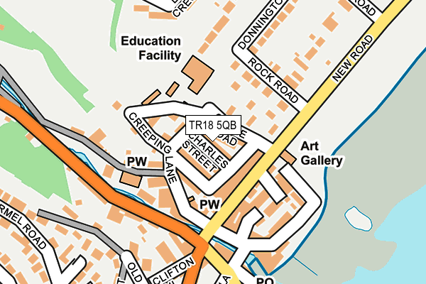 TR18 5QB map - OS OpenMap – Local (Ordnance Survey)