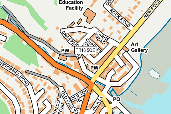 TR18 5QE map - OS OpenMap – Local (Ordnance Survey)