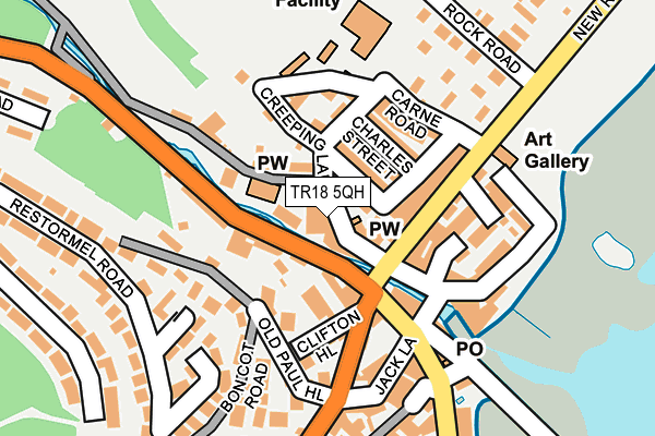 TR18 5QH map - OS OpenMap – Local (Ordnance Survey)