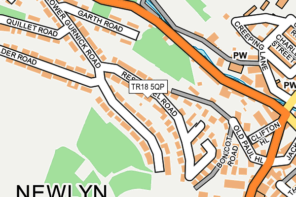 TR18 5QP map - OS OpenMap – Local (Ordnance Survey)