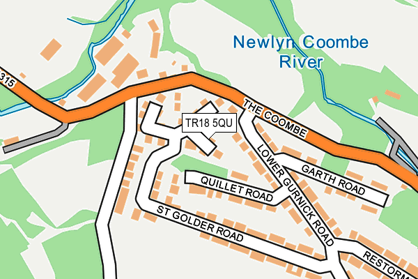 TR18 5QU map - OS OpenMap – Local (Ordnance Survey)