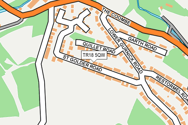 TR18 5QW map - OS OpenMap – Local (Ordnance Survey)