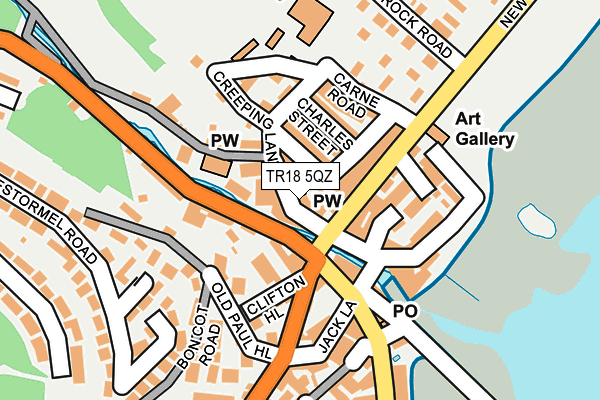 TR18 5QZ map - OS OpenMap – Local (Ordnance Survey)