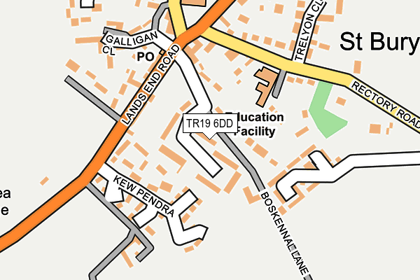 TR19 6DD map - OS OpenMap – Local (Ordnance Survey)