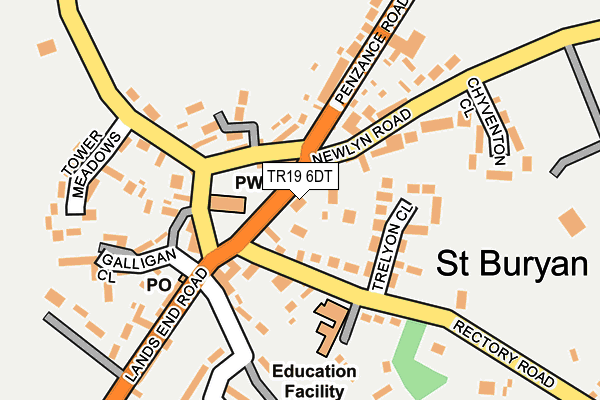 TR19 6DT map - OS OpenMap – Local (Ordnance Survey)
