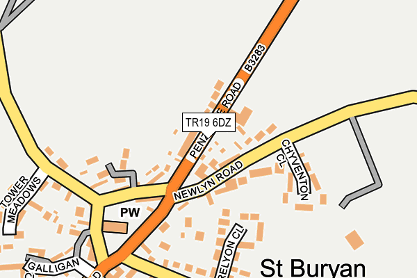 TR19 6DZ map - OS OpenMap – Local (Ordnance Survey)