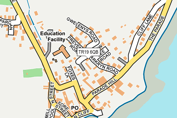 TR19 6QB map - OS OpenMap – Local (Ordnance Survey)