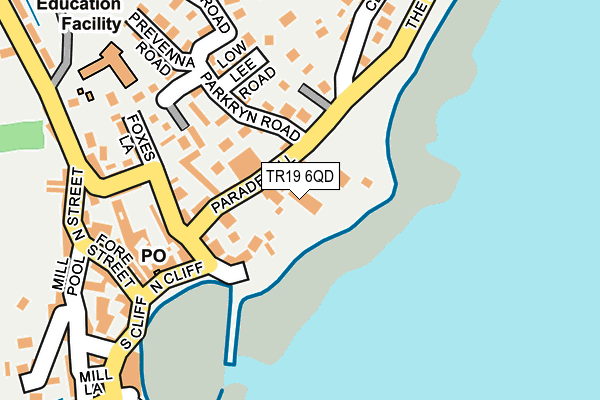 TR19 6QD map - OS OpenMap – Local (Ordnance Survey)