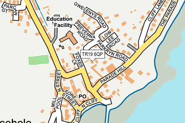 TR19 6QP map - OS OpenMap – Local (Ordnance Survey)