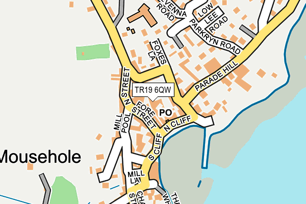 TR19 6QW map - OS OpenMap – Local (Ordnance Survey)