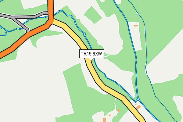 TR19 6XW map - OS OpenMap – Local (Ordnance Survey)