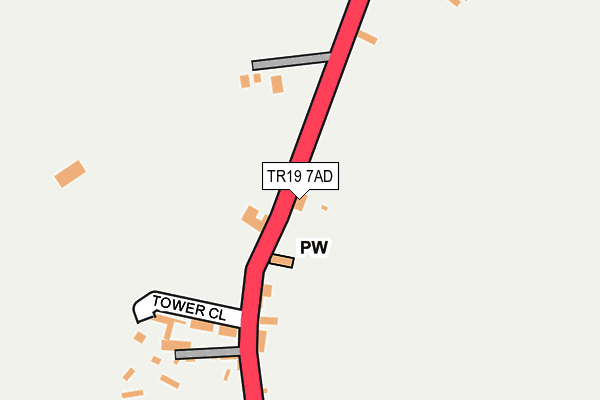 TR19 7AD map - OS OpenMap – Local (Ordnance Survey)