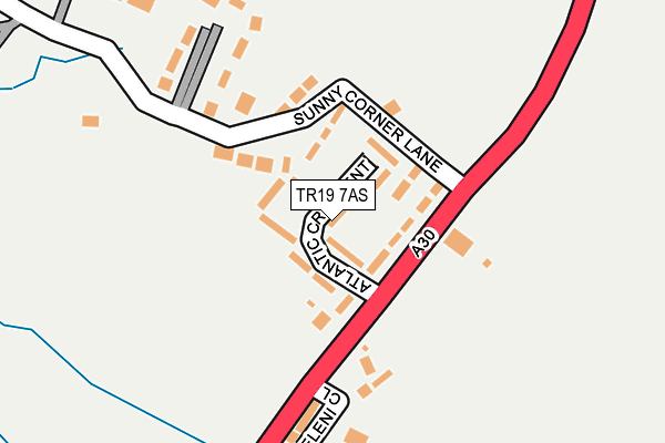 TR19 7AS map - OS OpenMap – Local (Ordnance Survey)