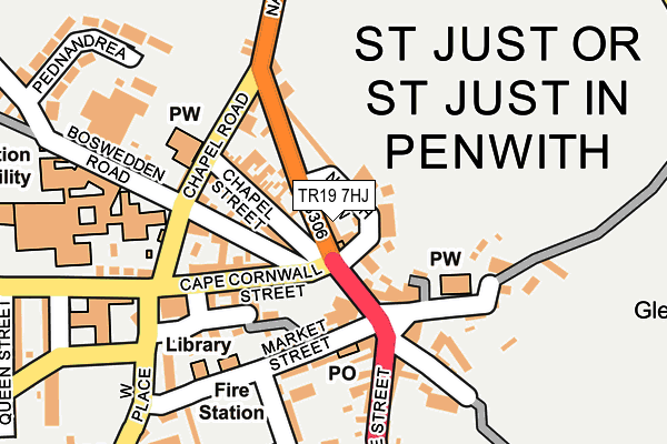 TR19 7HJ map - OS OpenMap – Local (Ordnance Survey)