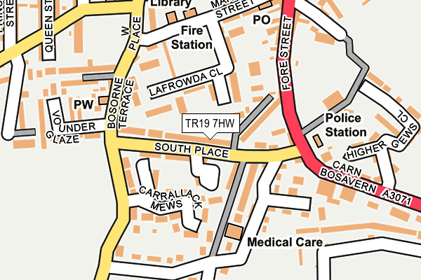 TR19 7HW map - OS OpenMap – Local (Ordnance Survey)