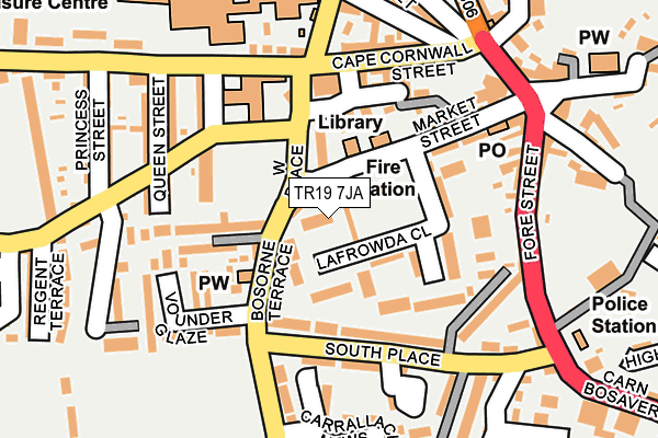 TR19 7JA map - OS OpenMap – Local (Ordnance Survey)